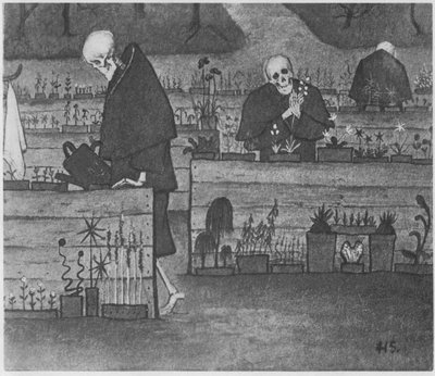 حديقة الموت. الوصف حسب المصادر بواسطة هوغو سيمبرج